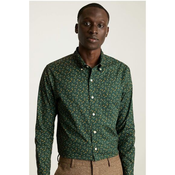 BONOBOS Everyday Men's Shirt Floral Printed Long Sleeve Tailored Fit M 283379 - Picture 1 of 11